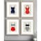 Homeroots Set Of Four Red White And Blue Swimsuits Framed Print Wall Art, 4PK 416378 - alternate 2