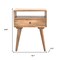 Homeroots 23" Beige Solid Wood One Drawer Nightstand 651518 - alternate 10