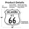 Signmission Oklahoma Route Marker Shield Sign Us 66, 18 Inch X 18 Inch, Plastic Sign SHI-P-18-426 - alternate 3