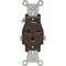 Leviton 20A Brown Heavy-Duty 6-20R Grounding Single Outlet S10-05821-00S - alternate 1