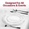 Smarty Had A Party 10" White with Silver Vintage Rim Round Disposable Plastic Dinner Plates (120 Plates), 120PK 860WHS-CASE - alternate 7