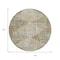 Homeroots 8' Fern Green And Beige Round Geometric Washable Indoor Outdoor Area Rug 632001 - alternate 6