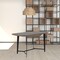 Homeroots 55" Walnut And Black Glass Rectangular Writing Desk 482431 - alternate 4