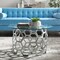 Homeroots 32" Clear And Silver Glass And Iron Round Coffee Table 544268 - alternate 4