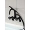 Kingston Brass Wall Mount Clawfoot Tub Faucet, Matte Black AE8450RX - alternate 4