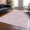 Homeroots 3' X 5' Blush Pink And Beige Striped Washable Indoor Outdoor Area Rug 587944 - alternate 5