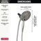 Delta In2ition 4-Spray 1.75GPM Two-In-One Shower Head Brushed Nickel 75494SN - alternate 5