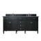 James Martin Vanities 72" D Vanity, Black Onyx w/Parisien Bleu Top w/FreePower Wireless Charger 650-V72-BKO-FPBL - alternate 1