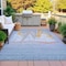 Homeroots 10' X 14' Blue And Gold Nautical Washable Indoor Outdoor Area Rug 631034 - alternate 6