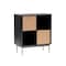 Homeroots Black Wood and Wicker Accent Cabinet 400726 - alternate 7