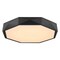 Vaxcel Diversey 15.75-In. LED Flush Mount Ceiling Light, Textured Black, Frosted White Shade C0364 - alternate 1