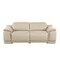 Homeroots 76in Cream and Silver Italian Leather Power Reclining Loveseat 720513 - alternate 1