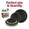 Smarty Had A Party Black with Gold Pearl String Round Disposable Plastic Dinnerware Value Set, 240PK 8870-BGVP-CASE - alternate 6