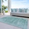 Homeroots 10' X 14' Aqua And Teal Blue Abstract Washable Indoor Outdoor Area Rug 587631 - alternate 6