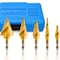 Neiko Step Drill Bit Set for Metal, 5 Piece SAE, Spiral Grooved, Step Bits with 50 Total Step Sizes 10173A - alternate 1