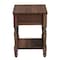 Baxton Studio Roden Transitional Dark Brown Nightstand with Rattan 247-13771-ZORO - alternate 8