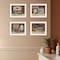 Homeroots Set Of Four Country Bathroom White Framed Print Bathroom Wall Art, 4PK 415720 - alternate 4
