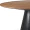 Homeroots 63" Brown and Black Solid Wood and Metal Pedestal Base Round Top Dining Table 597661 - alternate 7