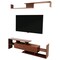 Leisuremod Surrey TV Stand with MDF Shelves and Bookcase, Walnut STS60NW - alternate 5