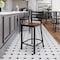 Flash Furniture HERCULES Black Ladder Back Metal Restaurant Counter Stool - Cherry Wood Seat XU-DG697BLAD-24-CHYW-GG - alternate 6