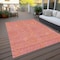 Homeroots 3' X 5' Pink And Copper Abstract Washable Indoor Outdoor Area Rug 599826 - alternate 4