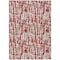 Homeroots 9' X 12' Red And Ivory Abstract Washable Indoor Outdoor Area Rug 602519 - alternate 6