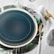 Smarty Had A Party Navy w/Gold Rim Organic Round Plastic Dinnerware  Set (120 Dinner Plates+120 Salad Plates), 240PK 930NGVP-CASE - alternate 6