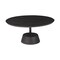 Homeroots 32" Dark Brown and Black Solid Wood and Iron Round Pedestal Coffee Table 393166 - alternate 1