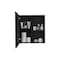 Homeroots 20" Black Wood Floating Bathroom Vanity 571354 - alternate 5