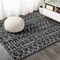 Jonathan Y Moroccan HYPE Boho Vintage Diamond Black/Ivory 6 ft Square Area Rug MOH101D-6SQ - alternate 1
