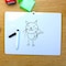 Flipside 9 x 12 Two Sided Red & Blue Ruled/Dry Erase with attached marker Class Pack 12 19134 - alternate 5
