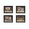Homeroots Set Of Four Bathroom I Black Framed Print Bathroom Wall Art, 4PK 405618 - alternate 1