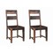 Homeroots Set of Two Dark Brown Solid Wood Ladder Back Dining Side Chairs 522049 - alternate 6
