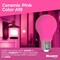 Bulbrite 25-Watt Equivalent Ceramic Pink Color A19 Weatherproof Outdoor E26 Medium Base LED Light Bulb, 10PK 862317 - alternate 4