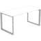 Lorell Relevance Series Side Leg Frame, 28.5" x 29.1", For 29.5" Deep Desktops, Silver LLR16205 - alternate 1