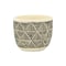 Homeroots Black And White Ceramic 30 Ounce Geometric Round Distressed Pot Planter 487438 - alternate 2