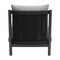 Homeroots 28" Gray And Black Fabric Side Chair 572300 - alternate 4
