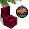 Homeroots Christmas Moose Walking Hand Painted Mouth Blown Glass Ornament 477507 - alternate 1