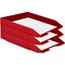 Acrimet Stackable Letter Tray Front Load Letter Size Document Organizer Plastic Solid Red 1 Unit 211.VM - alternate 6