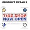 Signmission Tire Shop Now Open, 24 Inch x 72 Inch, Vinyl Banner B-72-30893 - alternate 4