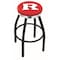 Holland Bar Stool Co 36" Blk Wrinkle Rutgers Swivel Bar Stool, Chrome Ring L8B2C36Rutger - alternate 1