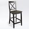 Crosley X-Back 2-Piece Counter Height Bar Stool Set CF500424-BK - alternate 1