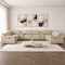 Homeroots Beige Leather Power Reclining U Shaped Eight Piece Corner Sectional With Console 643907 - alternate 4