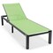 Leisuremod Marlin Patio Chaise Lounge Chair with Black Aluminum Frame, Green MLBL-77G - alternate 1