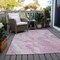 Homeroots 8' X 10' Pink And Silver Abstract Washable Indoor Outdoor Area Rug 618373 - alternate 5