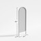 Homeroots 64" Natural Arch Wood Framed Standing Mirror 565060 - alternate 5