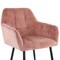 Elama 2 Piece Velvet Tufted Accent Chairs in Pink with Black Metal Legs ELM-214A-PINK - alternate 6