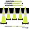 Traffic Kontrol 36in Traffic Safety Cone - 10 Lbs - Lime - 6in+4in Hi Intensity Reflective Collars - 3PK TKTC-36-10-LM-2C-3 - alternate 6