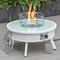 Leisuremod Walbrooke Patio Round Fire Pit and Tank Holder with Slats Design, White WWS-29-24-GL - alternate 6