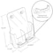 Azar Displays Clear Adjustable Letter Size, Bifold or Tri-Fold Brochure Holder with 2 Business Card Pockets, 2PK 252387-2PK - alternate 6